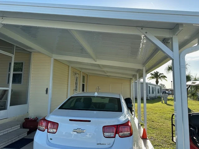 Completed aluminum carport repair from RFH’s gallery.